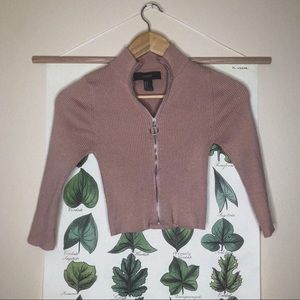 quarter length sleeve zip up